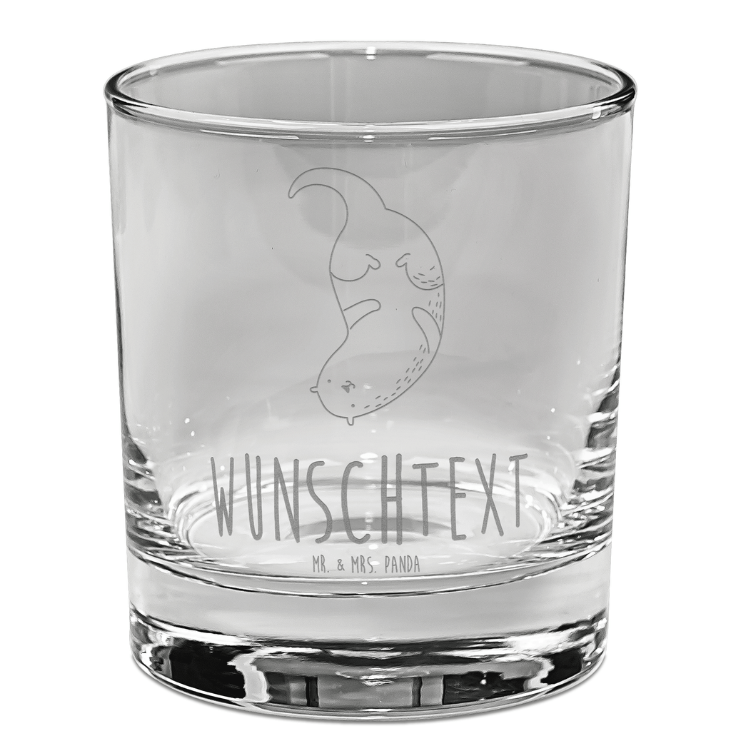 Personalisiertes Whiskey Glas Otter kopfüber Whiskeylgas, Whiskey Glas, Whiskey Glas mit Gravur, Whiskeyglas mit Spruch, Whiskey Glas mit Sprüchen, Otter, Fischotter, Seeotter, Otter Seeotter See Otter