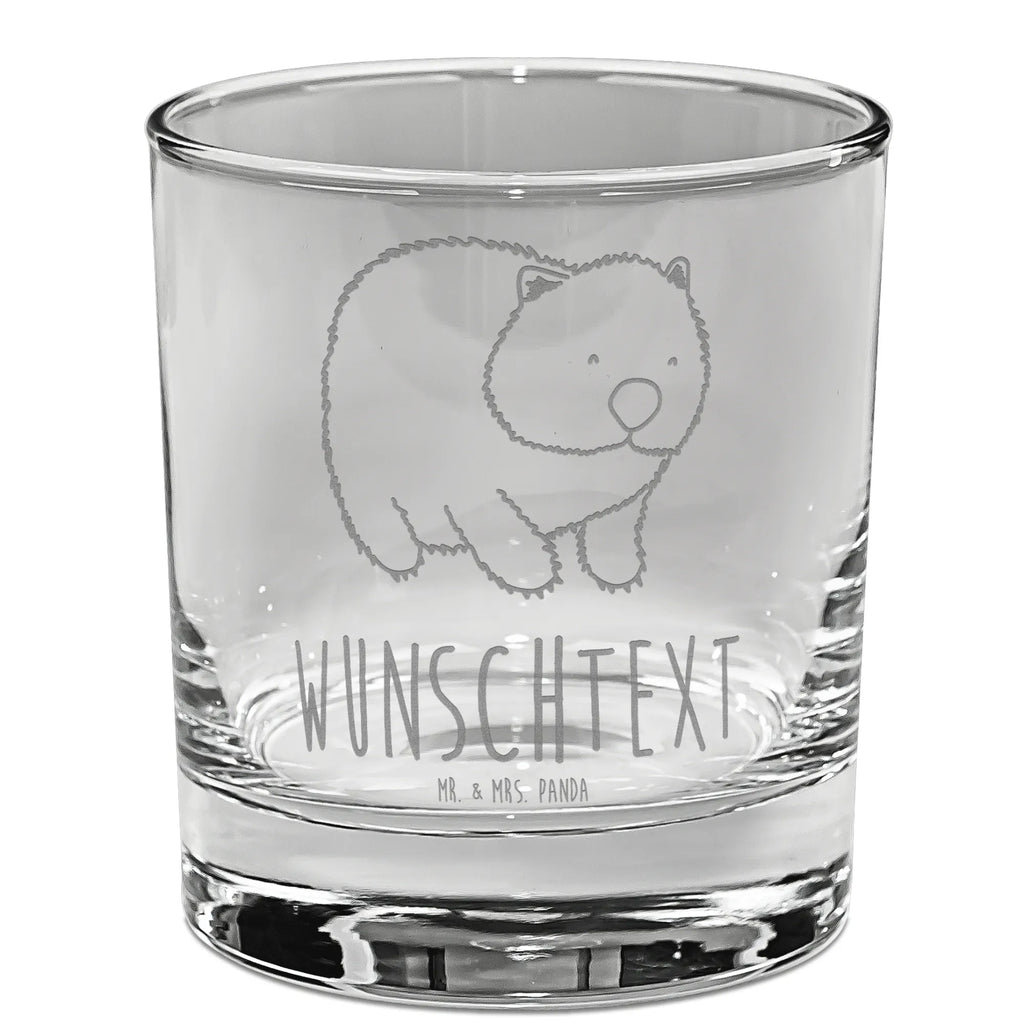 Personalisiertes Whiskey Glas Wombat Whiskeylgas, Whiskey Glas, Whiskey Glas mit Gravur, Whiskeyglas mit Spruch, Whiskey Glas mit Sprüchen, Tiermotive, Gute Laune, lustige Sprüche, Tiere, Wombat, Das Leben ist schön, Motivation, Spruch, Australien