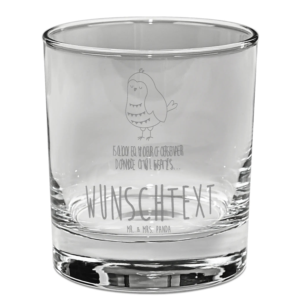 Personalisiertes Whiskey Glas Eule Zufrieden Whiskeylgas, Whiskey Glas, Whiskey Glas mit Gravur, Whiskeyglas mit Spruch, Whiskey Glas mit Sprüchen, Eule, Eule Spruch, Eule deko, Owl, Liebe Spruch, Romantisch, Wortspiel lustig, Spruch schön, Geschenk Hochzeitstag