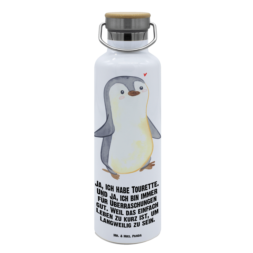 Trinkflasche Pinguin Tourette Thermosflasche, Isolierflasche, Edelstahl, Trinkflasche, isoliert, Wamrhaltefunktion, Sportflasche, Flasche zum Sport, Sportlerflasche, Tourette, Tourette Syndrom, neuro-psychiatrische Erkrankung, Tics, Ticstörung