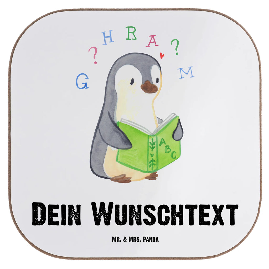 Personalisierter Untersetzer Pinguin Legasthenie Personalisierte Untersetzer, PErsonalisierte Bierdeckel, Personalisierte Glasuntersetzer, Peronalisierte Untersetzer Gläser, Personalisiert Getränkeuntersetzer, Untersetzer mit Namen, Bedrucken, Personalisieren, Namensaufdruck, Legasthenie, Rechtschreibstörung, Pinguin, Lese-Rechtschreibstörung