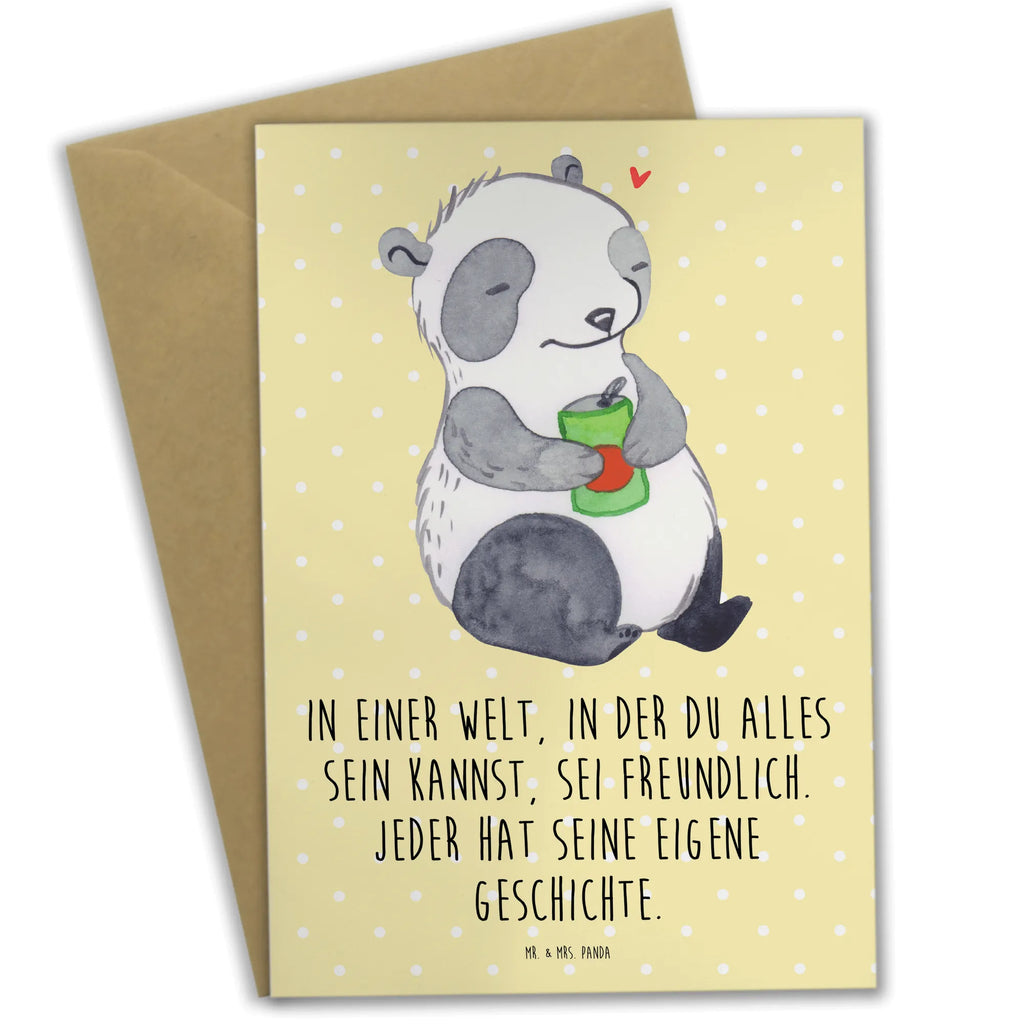 Grußkarte Panda Depression Grußkarte, Klappkarte, Einladungskarte, Glückwunschkarte, Hochzeitskarte, Geburtstagskarte, Karte, Ansichtskarten, Depression, affektiven Störung, depressiv, Panda, Stimmungstief, Antriebslosigkeit