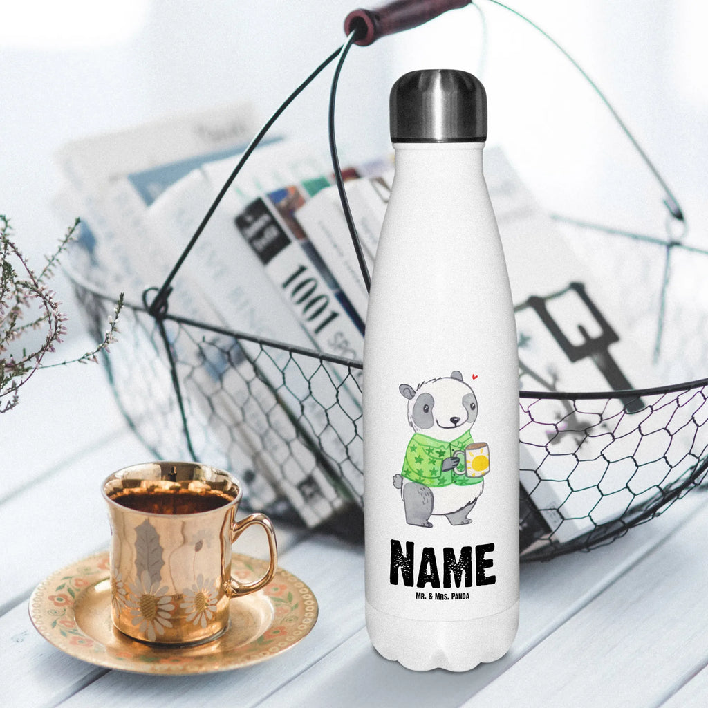 Personalisierte Thermosflasche Panda Burnout Personalisierte Isolierflasche, Personalisierte Thermoflasche, Personalisierte Trinkflasche, Trinkflasche Mit Namen, Wunschname, Bedrucken, Namensflasche, Burnout, Erschöpfung, Überlastung, Panda