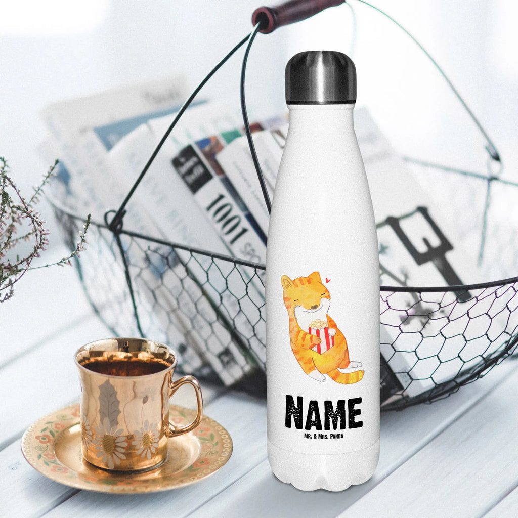 Personalisierte Thermosflasche Katze Dyskalkulie Personalisierte Isolierflasche, Personalisierte Thermoflasche, Personalisierte Trinkflasche, Trinkflasche Mit Namen, Wunschname, Bedrucken, Namensflasche, Dyskalkulie, Rechenschwäche, Rechenstörung, Katze