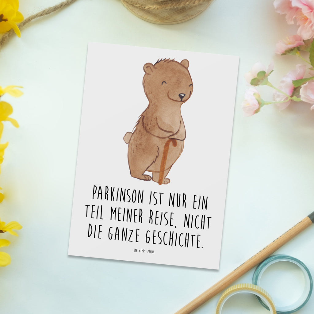 Postkarte Bär Parkinson Postkarte, Karte, Geschenkkarte, Grußkarte, Einladung, Ansichtskarte, Geburtstagskarte, Einladungskarte, Dankeskarte, Ansichtskarten, Einladung Geburtstag, Einladungskarten Geburtstag, Parkinson, Morbus Parkinson, neurodegenerative Erkrankung, Bär