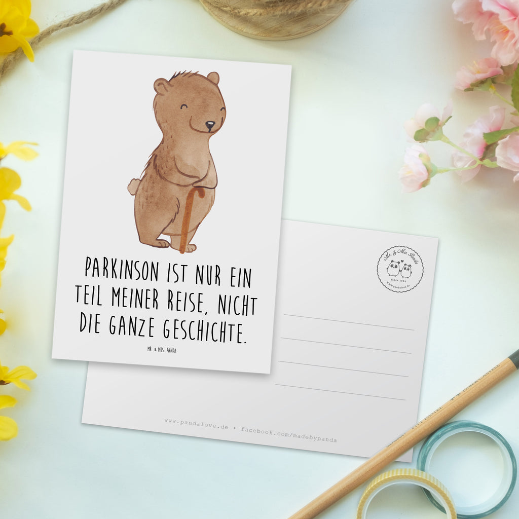 Postkarte Bär Parkinson Postkarte, Karte, Geschenkkarte, Grußkarte, Einladung, Ansichtskarte, Geburtstagskarte, Einladungskarte, Dankeskarte, Ansichtskarten, Einladung Geburtstag, Einladungskarten Geburtstag, Parkinson, Morbus Parkinson, neurodegenerative Erkrankung, Bär