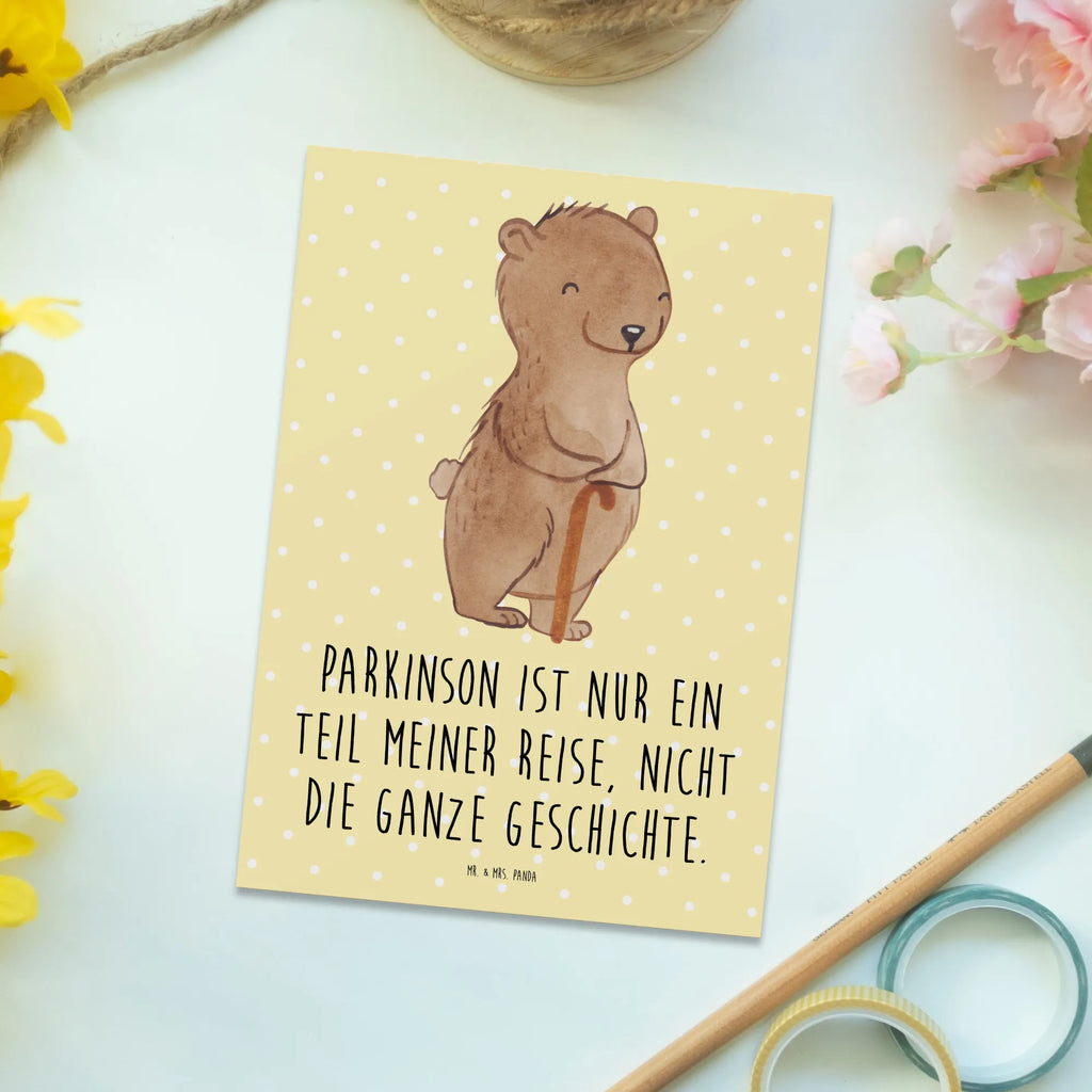 Postkarte Bär Parkinson Postkarte, Karte, Geschenkkarte, Grußkarte, Einladung, Ansichtskarte, Geburtstagskarte, Einladungskarte, Dankeskarte, Ansichtskarten, Einladung Geburtstag, Einladungskarten Geburtstag, Parkinson, Morbus Parkinson, neurodegenerative Erkrankung, Bär