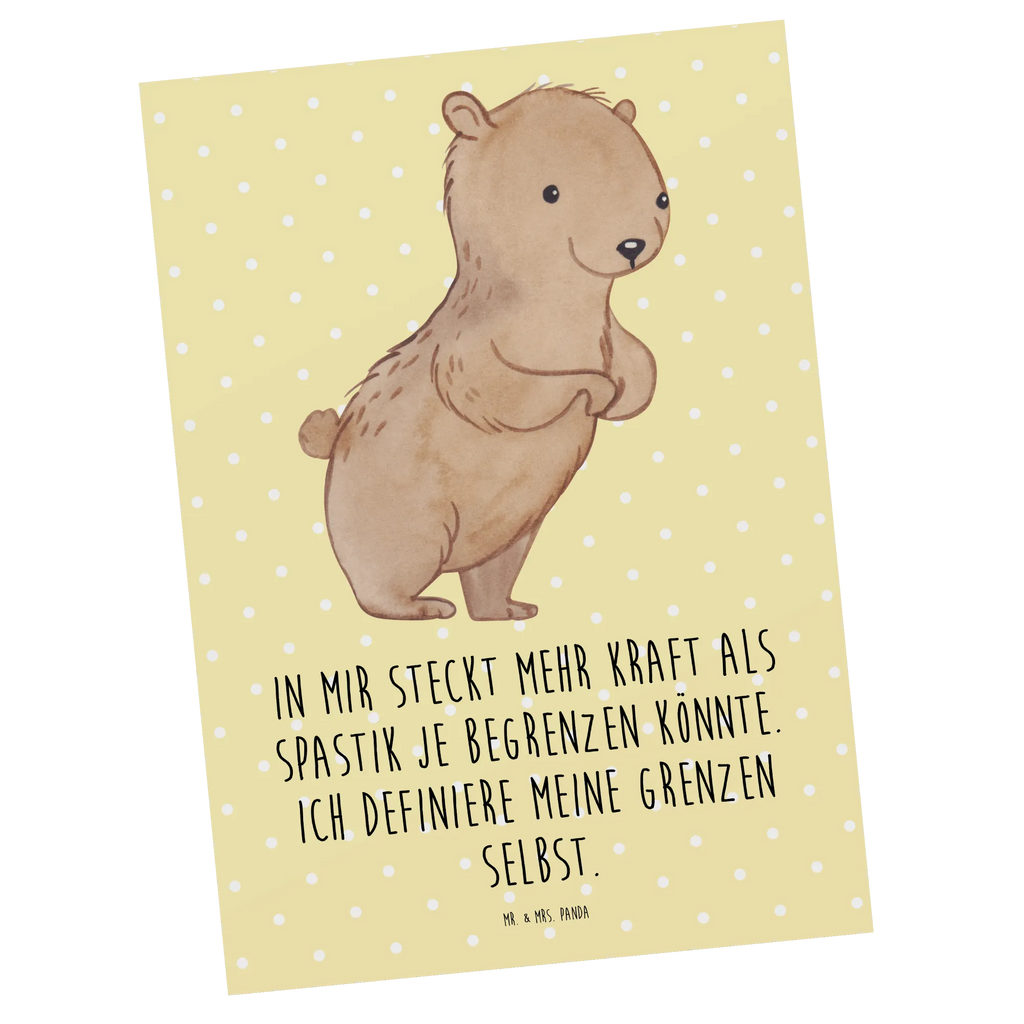 Postkarte Bär Spastik Postkarte, Karte, Geschenkkarte, Grußkarte, Einladung, Ansichtskarte, Geburtstagskarte, Einladungskarte, Dankeskarte, Ansichtskarten, Einladung Geburtstag, Einladungskarten Geburtstag, Spastik, Spasmus, Spastizität, Bär