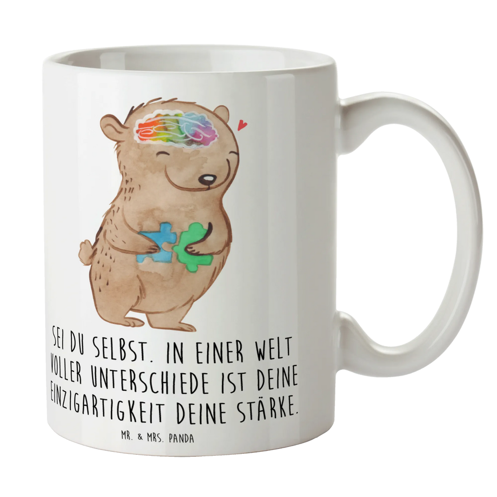 Tasse Bär Autismus Tasse, Kaffeetasse, Teetasse, Becher, Kaffeebecher, Teebecher, Keramiktasse, Porzellantasse, Büro Tasse, Geschenk Tasse, Tasse Sprüche, Tasse Motive, Kaffeetassen, Tasse bedrucken, Designer Tasse, Cappuccino Tassen, Schöne Teetassen, Autismus, Entwicklungsstörungen, Autismus-Spektrum-Störungen, ASS, Asperger Autismus, Bär