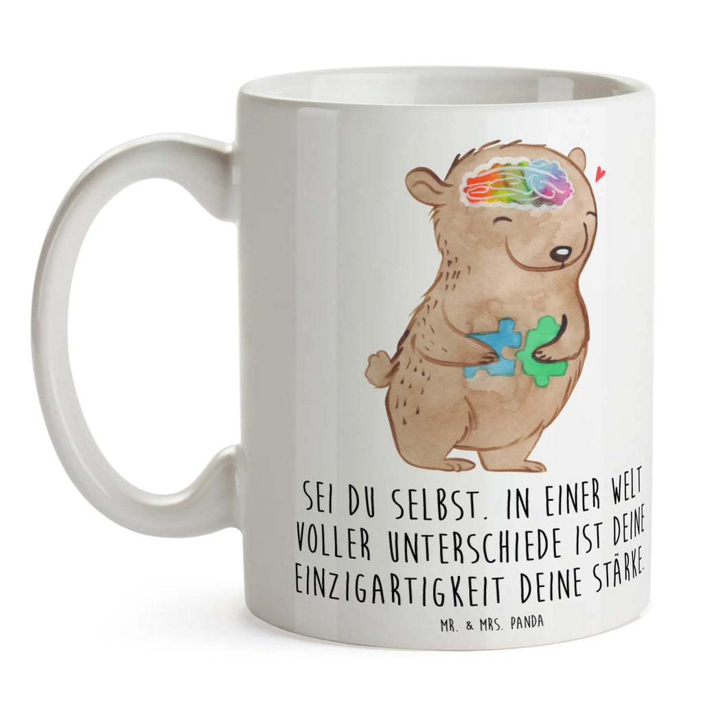 Tasse Bär Autismus Tasse, Kaffeetasse, Teetasse, Becher, Kaffeebecher, Teebecher, Keramiktasse, Porzellantasse, Büro Tasse, Geschenk Tasse, Tasse Sprüche, Tasse Motive, Kaffeetassen, Tasse bedrucken, Designer Tasse, Cappuccino Tassen, Schöne Teetassen, Autismus, Entwicklungsstörungen, Autismus-Spektrum-Störungen, ASS, Asperger Autismus, Bär