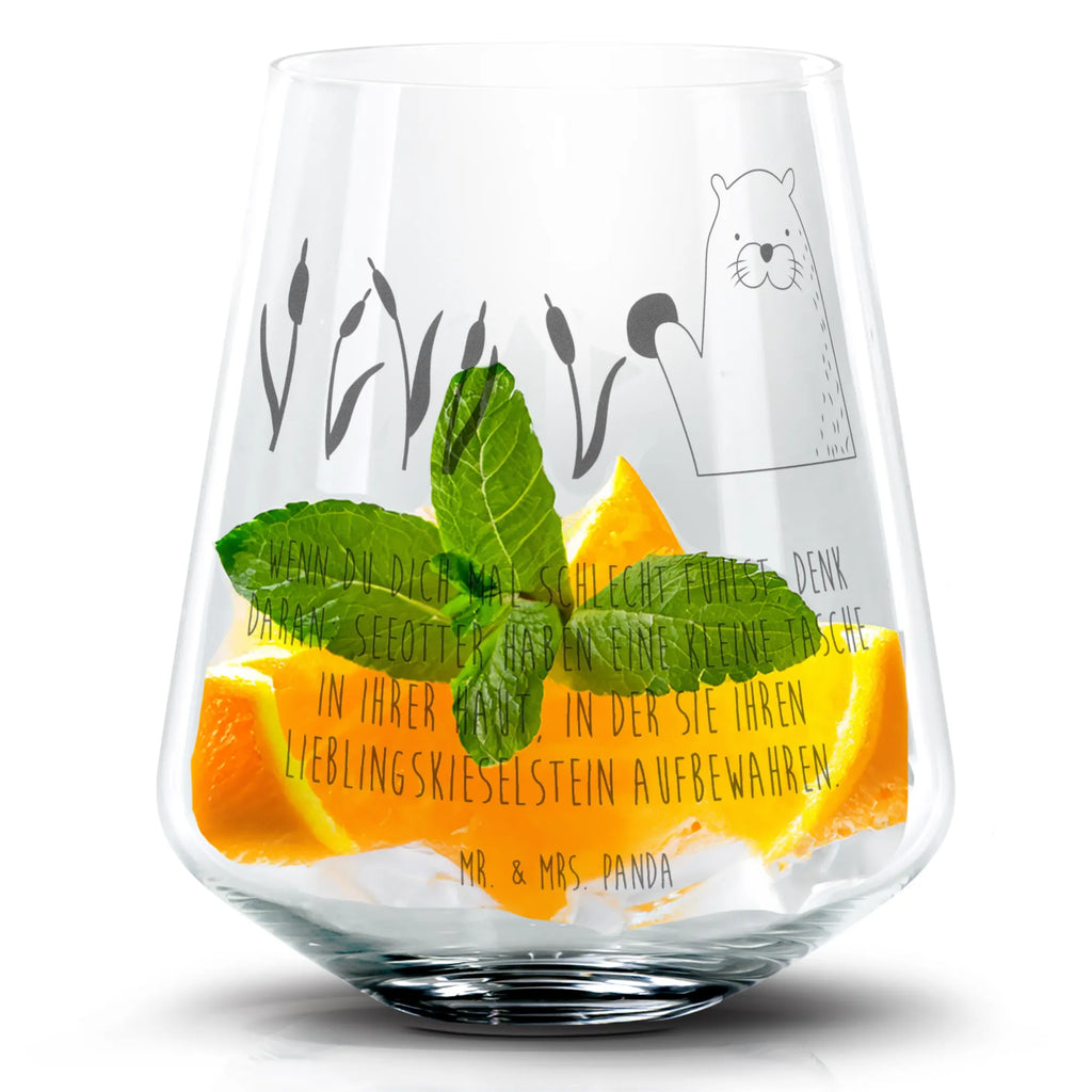 Cocktail Glas Otter Stein Cocktail Glas, Cocktailglas mit Gravur, Cocktail Glas mit Sprüchen, Cocktail Glas mit Wunschtext, Otter, Fischotter, Seeotter, Otter Seeotter See Otter