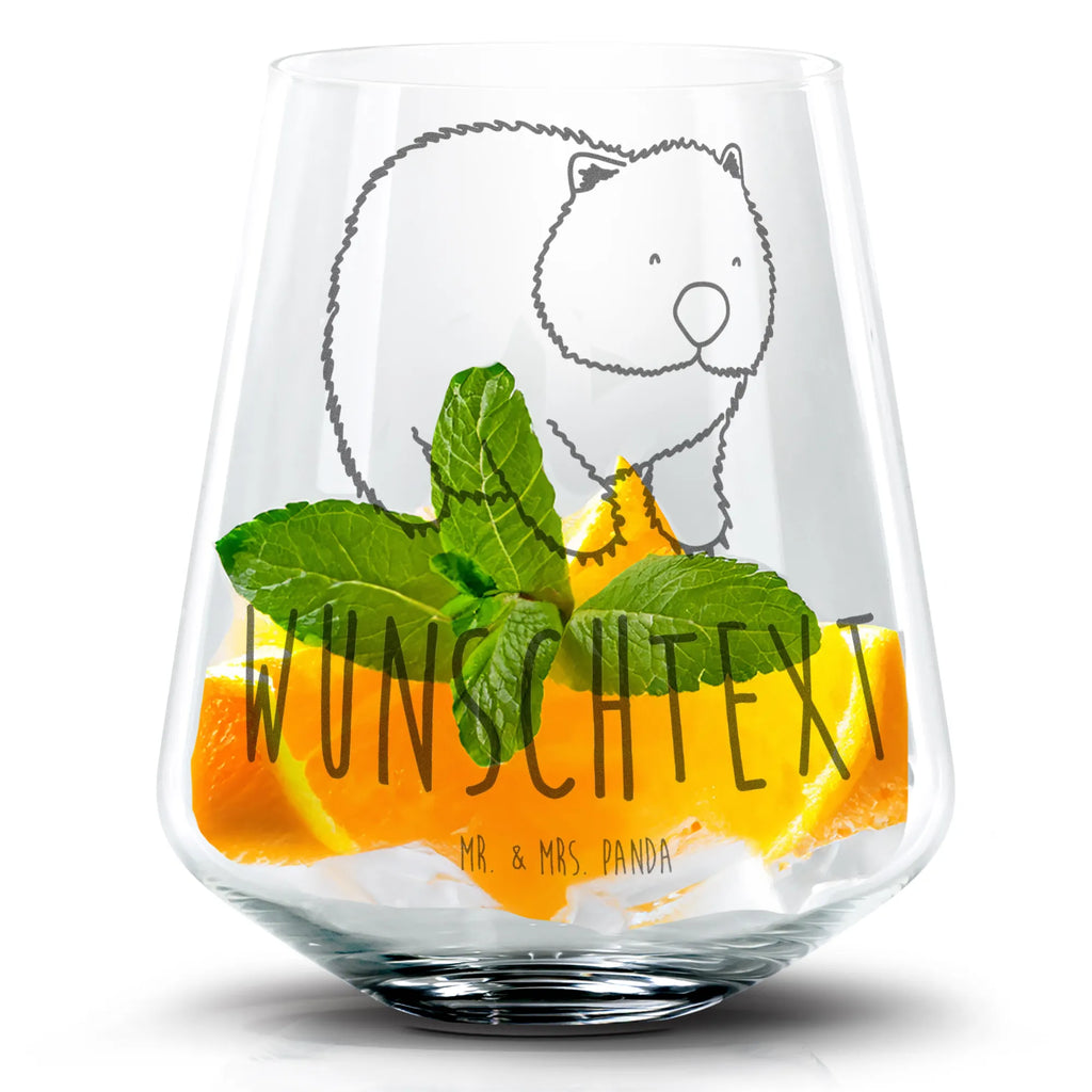 Personalisiertes Cocktail Glas Wombat Cocktail Glas, Cocktailglas mit Gravur, Cocktail Glas mit Sprüchen, Cocktail Glas mit Wunschtext, Tiermotive, Gute Laune, lustige Sprüche, Tiere, Wombat, Das Leben ist schön, Motivation, Spruch, Australien