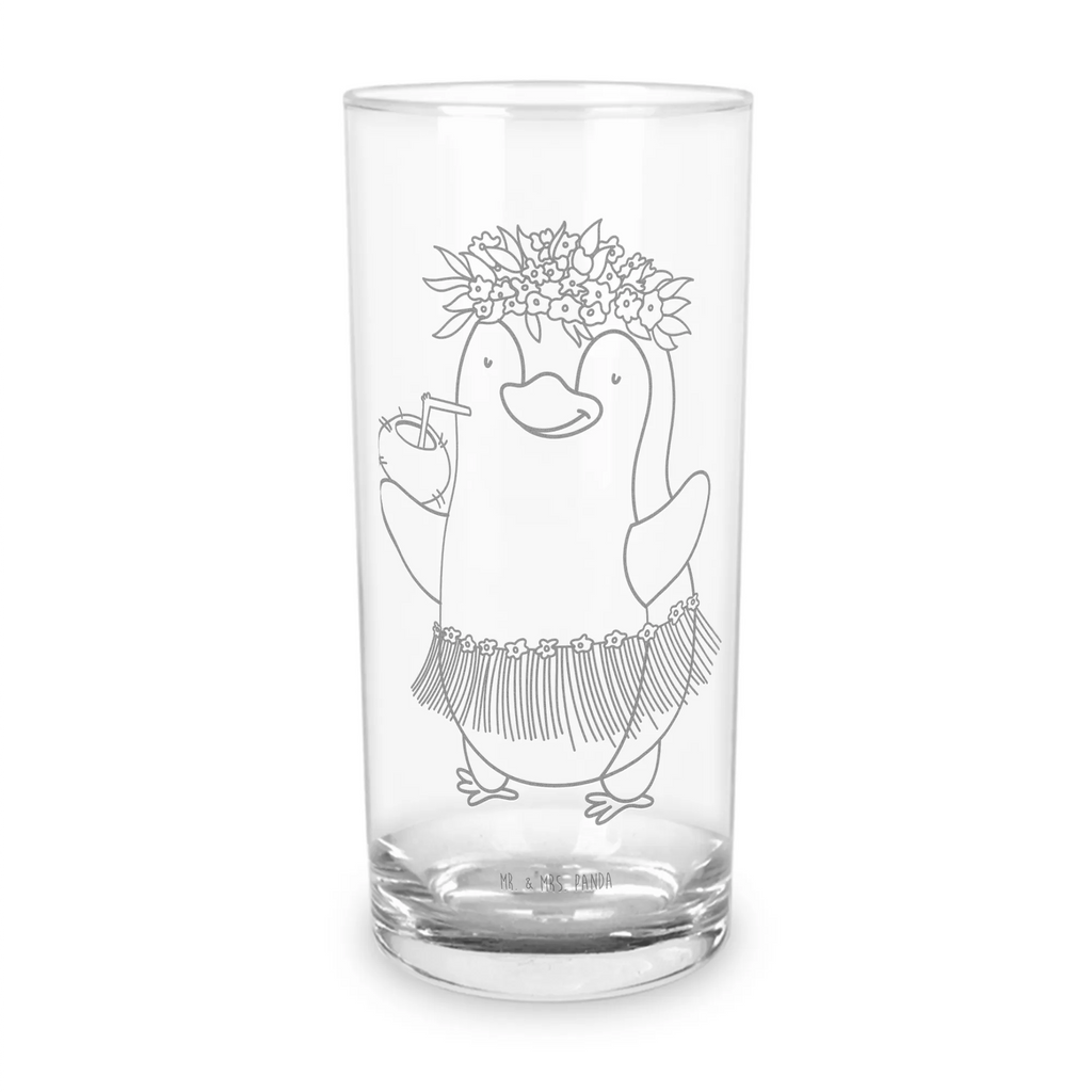 Wasserglas Pinguin Kokosnuss Wasserglas, Glas, Trinkglas, Wasserglas mit Gravur, Glas mit Gravur, Trinkglas mit Gravur, Pinguin, Aloha, Hawaii, Urlaub, Kokosnuss, Pinguine