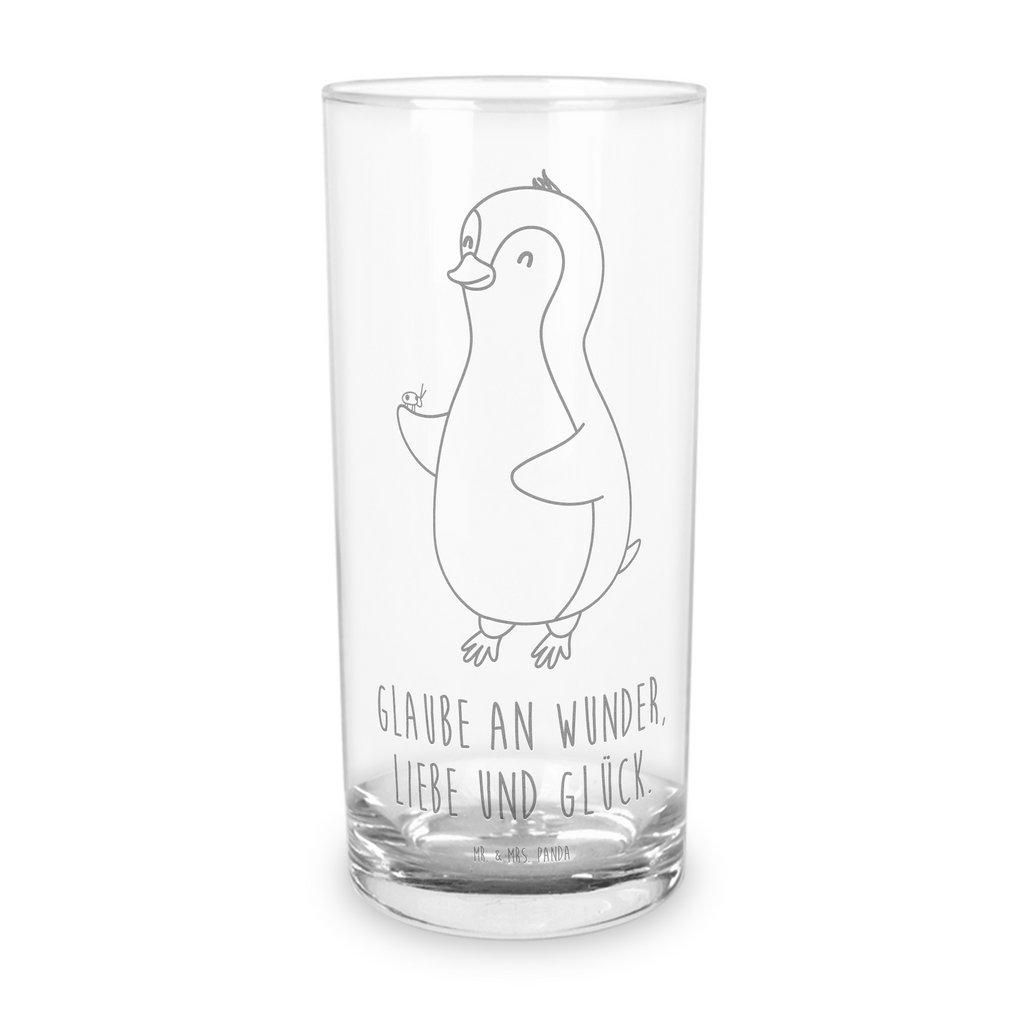 Wasserglas Pinguin Marienkäfer Wasserglas, Glas, Trinkglas, Wasserglas mit Gravur, Glas mit Gravur, Trinkglas mit Gravur, Pinguin, Pinguine, Marienkäfer, Liebe, Wunder, Glück, Freude, Lebensfreude