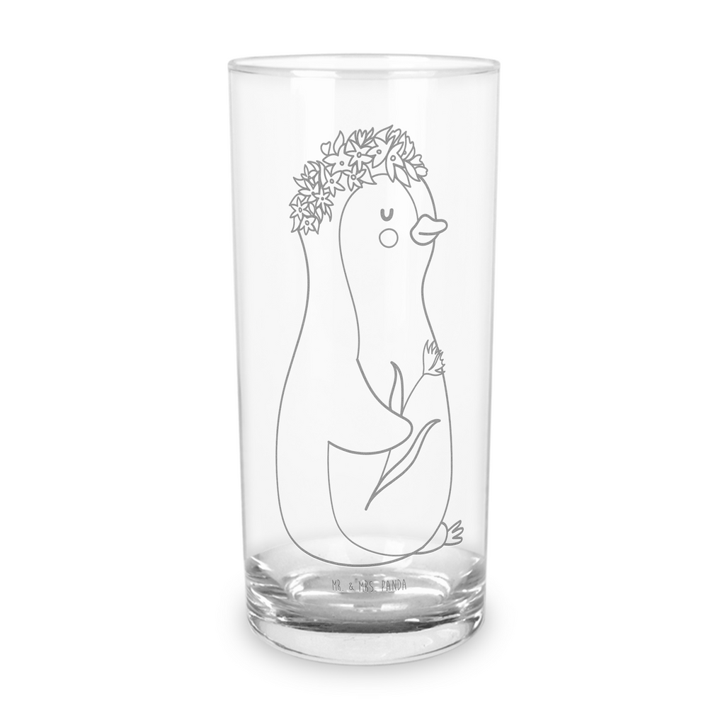 Wasserglas Pinguin Blumen Wasserglas, Glas, Trinkglas, Wasserglas mit Gravur, Glas mit Gravur, Trinkglas mit Gravur, Pinguin, Pinguine, Blumenkranz, Universum, Leben, Wünsche, Ziele, Lebensziele, Motivation, Lebenslust, Liebeskummer, Geschenkidee