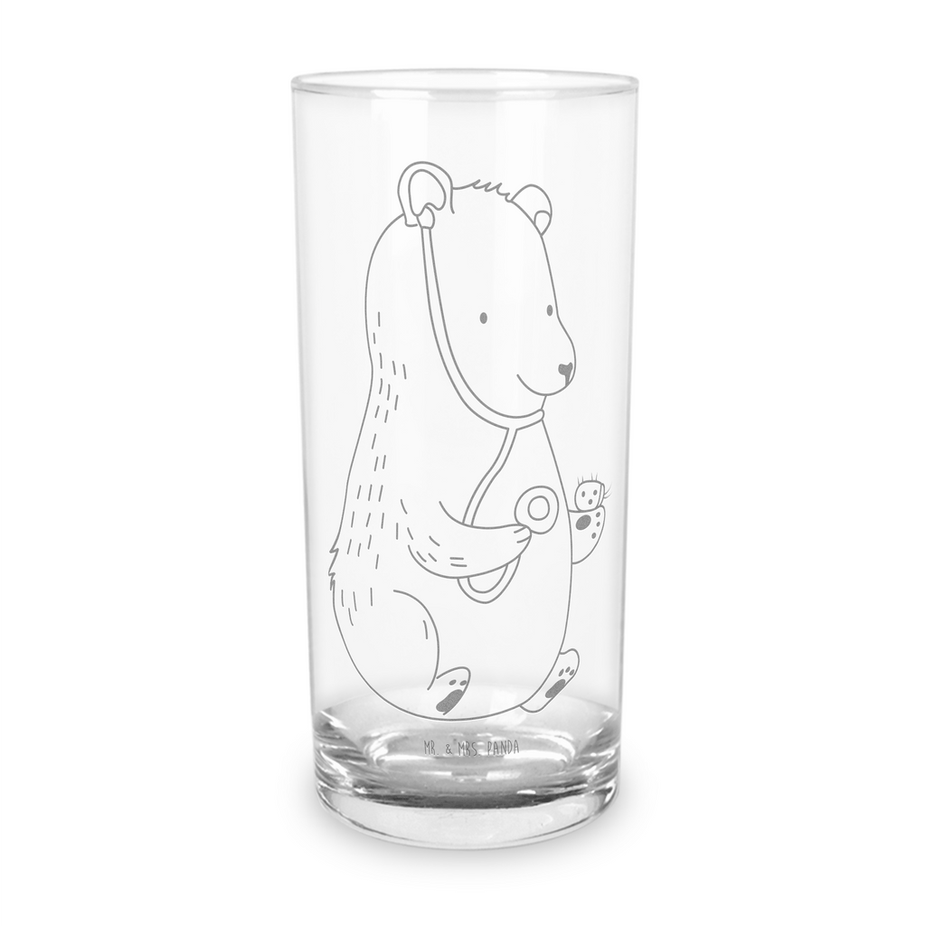 Wasserglas Bär Arzt Wasserglas, Glas, Trinkglas, Wasserglas mit Gravur, Glas mit Gravur, Trinkglas mit Gravur, Bär, Teddy, Teddybär, Arzt, Ärztin, Doktor, Professor, Doktorin, Professorin