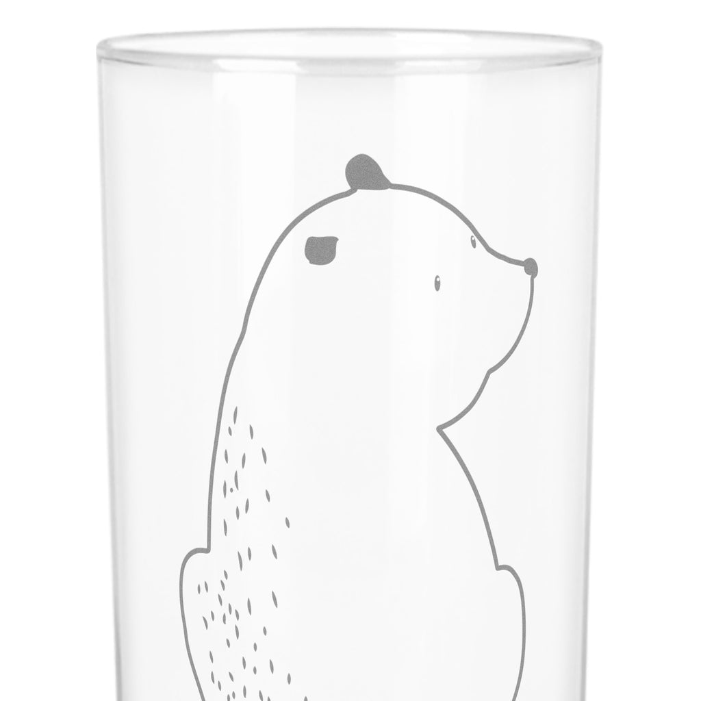 Wasserglas Bär Schulterblick Wasserglas, Glas, Trinkglas, Wasserglas mit Gravur, Glas mit Gravur, Trinkglas mit Gravur, Bär, Teddy, Teddybär, Selbstachtung, Weltansicht, Motivation, Bären, Bärenliebe, Weisheit