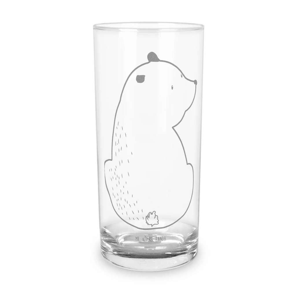 Wasserglas Bär Schulterblick Wasserglas, Glas, Trinkglas, Wasserglas mit Gravur, Glas mit Gravur, Trinkglas mit Gravur, Bär, Teddy, Teddybär, Selbstachtung, Weltansicht, Motivation, Bären, Bärenliebe, Weisheit