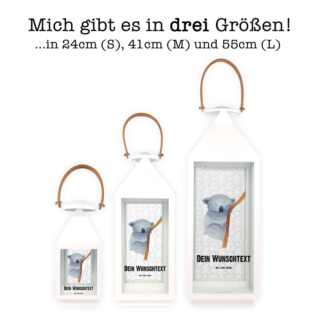 Personalisierte Deko Laterne Koalabär Gartenlampe, Gartenleuchte, Gartendekoration, Gartenlicht, Laterne kleine Laternen, XXL Laternen, Laterne groß, Tiermotive, Gute Laune, lustige Sprüche, Tiere, Koala, träumen, Traum, schlafen, Schlafzimmer, Traumland, Bär, Koalabär