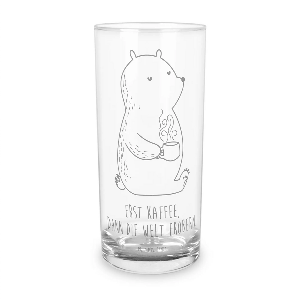 Wasserglas Bär Kaffee Wasserglas, Glas, Trinkglas, Wasserglas mit Gravur, Glas mit Gravur, Trinkglas mit Gravur, Bär, Teddy, Teddybär, Kaffee, Coffee, Bären, guten Morgen, Morgenroutine, Welt erobern, Welt retten, Motivation