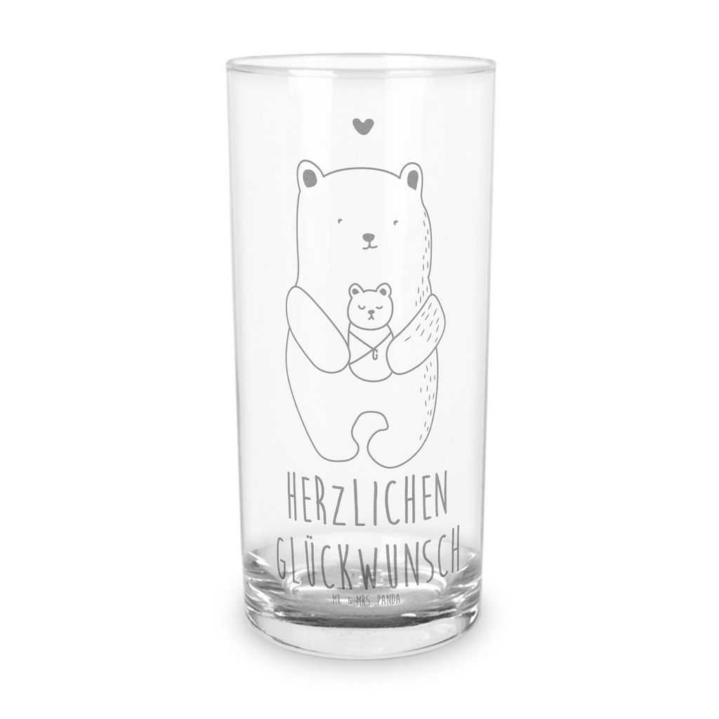 Wasserglas Bär mit Baby Wasserglas, Glas, Trinkglas, Wasserglas mit Gravur, Glas mit Gravur, Trinkglas mit Gravur, Bär, Teddy, Teddybär, Eltern, Mutter, Baby, Taufe, Geburt, Nichte, Neffe, Enkel, Enkelin, Täufling, Geburtstag, Glückwunsch