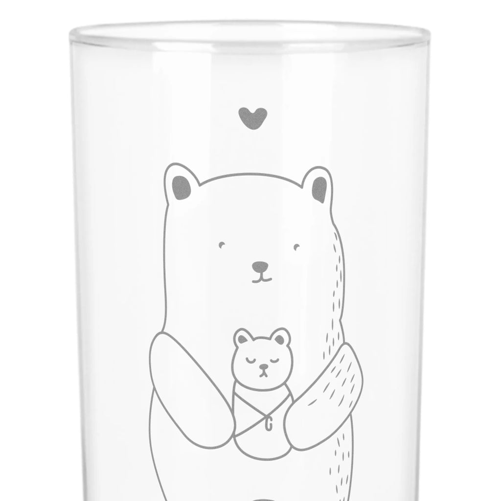 Wasserglas Bär mit Baby Wasserglas, Glas, Trinkglas, Wasserglas mit Gravur, Glas mit Gravur, Trinkglas mit Gravur, Bär, Teddy, Teddybär, Eltern, Mutter, Baby, Taufe, Geburt, Nichte, Neffe, Enkel, Enkelin, Täufling, Geburtstag, Glückwunsch