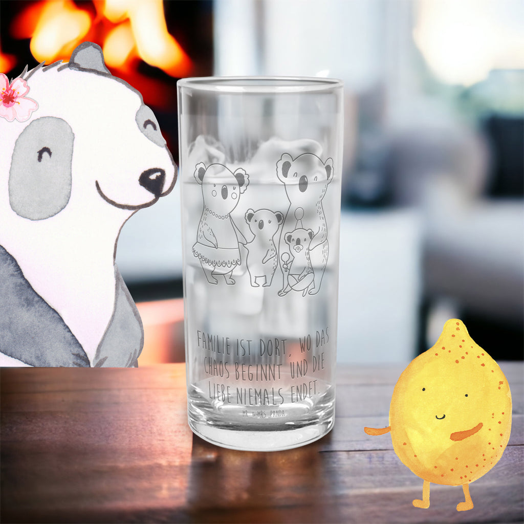 Wasserglas Koala Familie Wasserglas, Glas, Trinkglas, Wasserglas mit Gravur, Glas mit Gravur, Trinkglas mit Gravur, Familie, Vatertag, Muttertag, Bruder, Schwester, Mama, Papa, Oma, Opa, Koala, Koalas, Family, Kinder, Geschwister, Familienleben