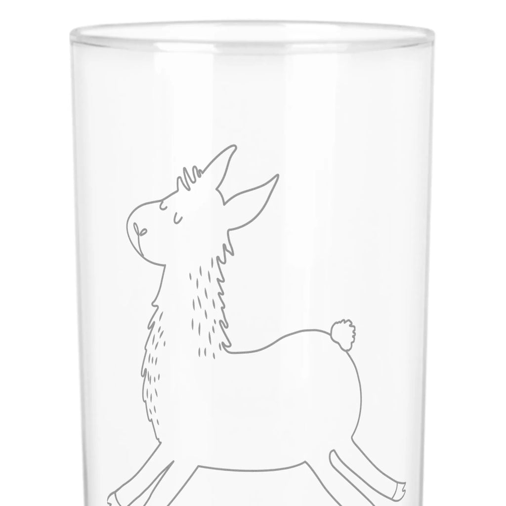 Wasserglas Lama springend Wasserglas, Glas, Trinkglas, Wasserglas mit Gravur, Glas mit Gravur, Trinkglas mit Gravur, Lama, Alpaka, Lamas, Lieblingstag, Happy day, fröhlich, Glück, Freundin, Liebeskummer, Neustart, guten Morgen, Start, Prüfung, Abitur