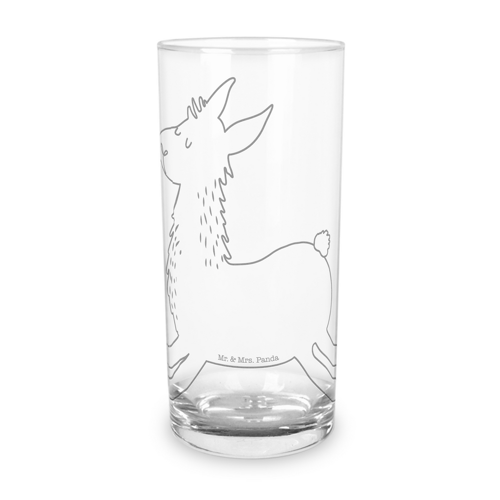 Wasserglas Lama springend Wasserglas, Glas, Trinkglas, Wasserglas mit Gravur, Glas mit Gravur, Trinkglas mit Gravur, Lama, Alpaka, Lamas, Lieblingstag, Happy day, fröhlich, Glück, Freundin, Liebeskummer, Neustart, guten Morgen, Start, Prüfung, Abitur