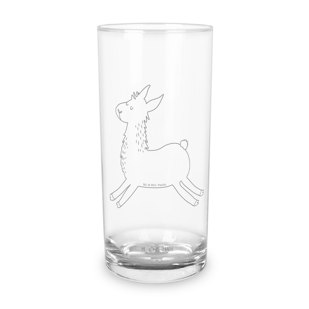 Wasserglas Lama springend Wasserglas, Glas, Trinkglas, Wasserglas mit Gravur, Glas mit Gravur, Trinkglas mit Gravur, Lama, Alpaka, Lamas, Lieblingstag, Happy day, fröhlich, Glück, Freundin, Liebeskummer, Neustart, guten Morgen, Start, Prüfung, Abitur