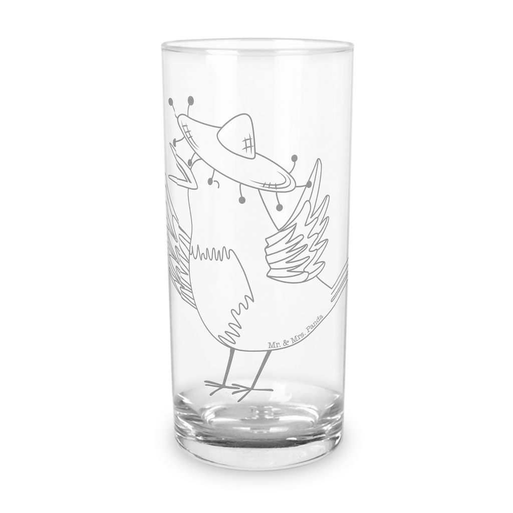 Wasserglas Rabe mit Sombrero Wasserglas, Glas, Trinkglas, Wasserglas mit Gravur, Glas mit Gravur, Trinkglas mit Gravur, Tiermotive, Gute Laune, lustige Sprüche, Tiere, Rabe, Vogel, Vögel, Spruch positiv, fröhlich sein, glücklich sein, Glück Spruch, froh, Elster, Motivation