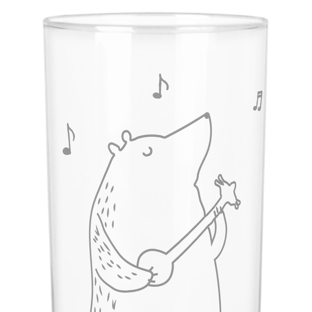 Wasserglas Bär Gitarre Wasserglas, Glas, Trinkglas, Wasserglas mit Gravur, Glas mit Gravur, Trinkglas mit Gravur, Bär, Teddy, Teddybär