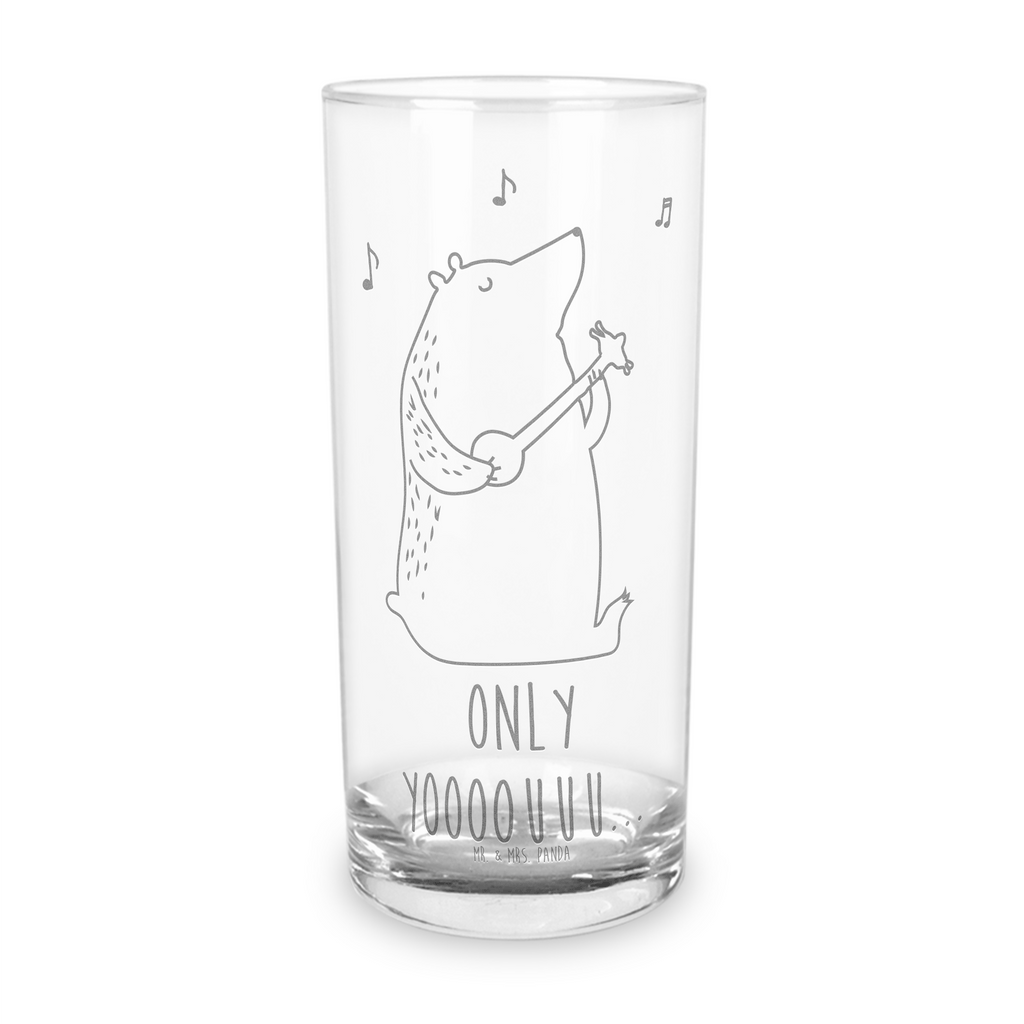 Wasserglas Bär Gitarre Wasserglas, Glas, Trinkglas, Wasserglas mit Gravur, Glas mit Gravur, Trinkglas mit Gravur, Bär, Teddy, Teddybär