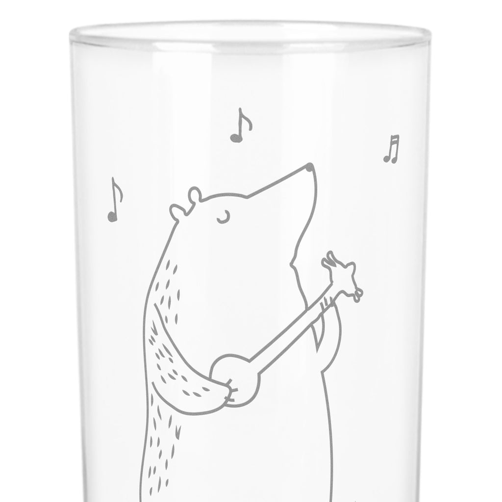 Wasserglas Bär Gitarre Wasserglas, Glas, Trinkglas, Wasserglas mit Gravur, Glas mit Gravur, Trinkglas mit Gravur, Bär, Teddy, Teddybär
