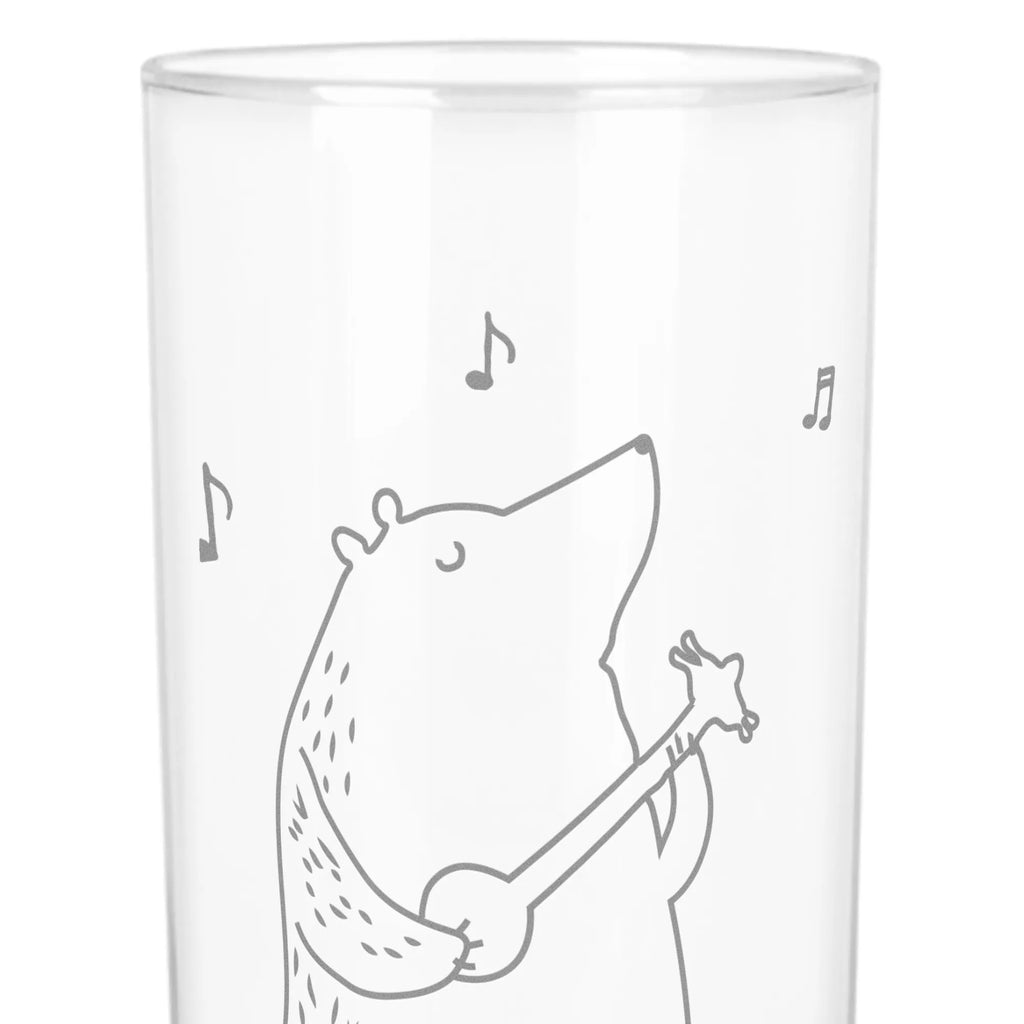 Wasserglas Bär Gitarre Wasserglas, Glas, Trinkglas, Wasserglas mit Gravur, Glas mit Gravur, Trinkglas mit Gravur, Bär, Teddy, Teddybär