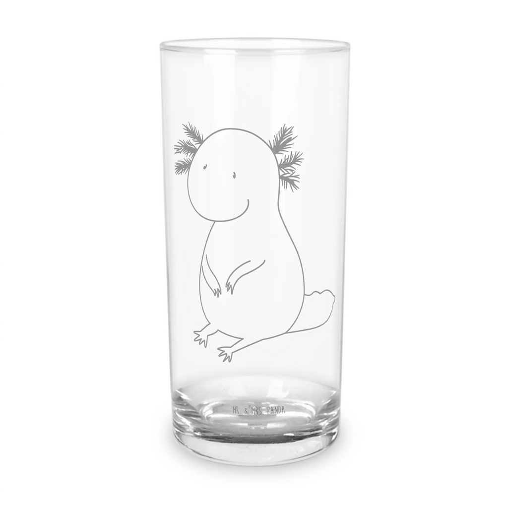 Wasserglas Axolotl Wasserglas, Glas, Trinkglas, Wasserglas mit Gravur, Glas mit Gravur, Trinkglas mit Gravur, Axolotl, Molch, Axolot, vergnügt, fröhlich, zufrieden, Lebensstil, Weisheit, Lebensweisheit, Liebe, Freundin