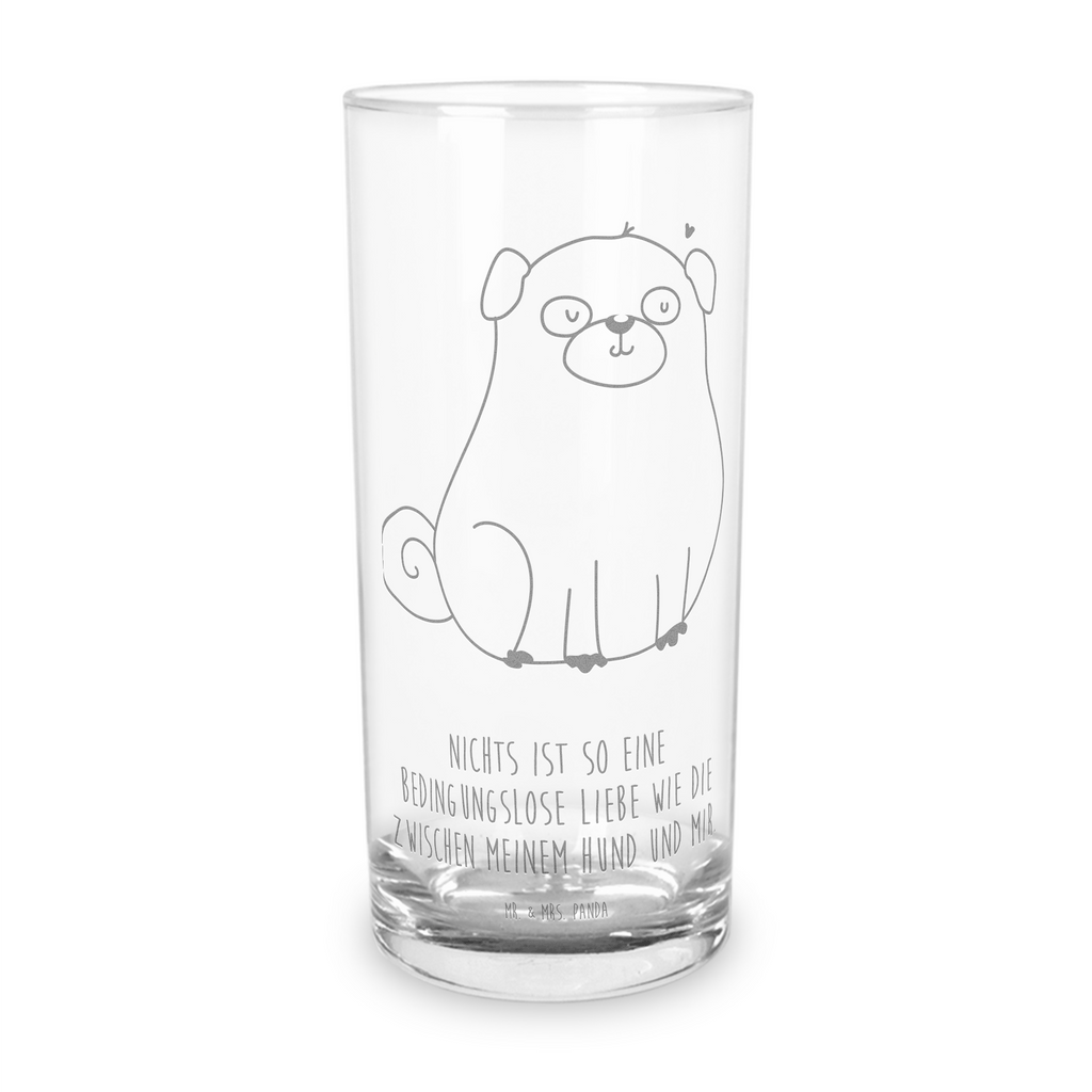 Wasserglas Mops Wasserglas, Glas, Trinkglas, Wasserglas mit Gravur, Glas mit Gravur, Trinkglas mit Gravur, Hund, Hundemotiv, Haustier, Hunderasse, Tierliebhaber, Hundebesitzer, Sprüche, Mops, Liebe, Hundeliebe