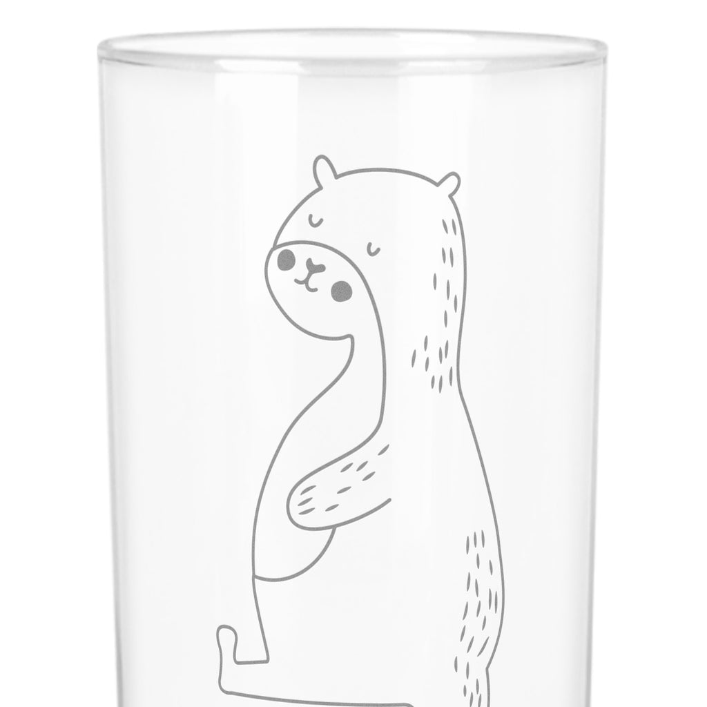 Wasserglas Otter Bauch Wasserglas, Glas, Trinkglas, Wasserglas mit Gravur, Glas mit Gravur, Trinkglas mit Gravur, Otter, Fischotter, Seeotter, Otter Seeotter See Otter