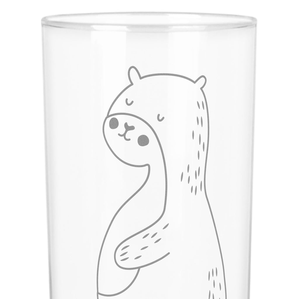 Wasserglas Otter Bauch Wasserglas, Glas, Trinkglas, Wasserglas mit Gravur, Glas mit Gravur, Trinkglas mit Gravur, Otter, Fischotter, Seeotter, Otter Seeotter See Otter