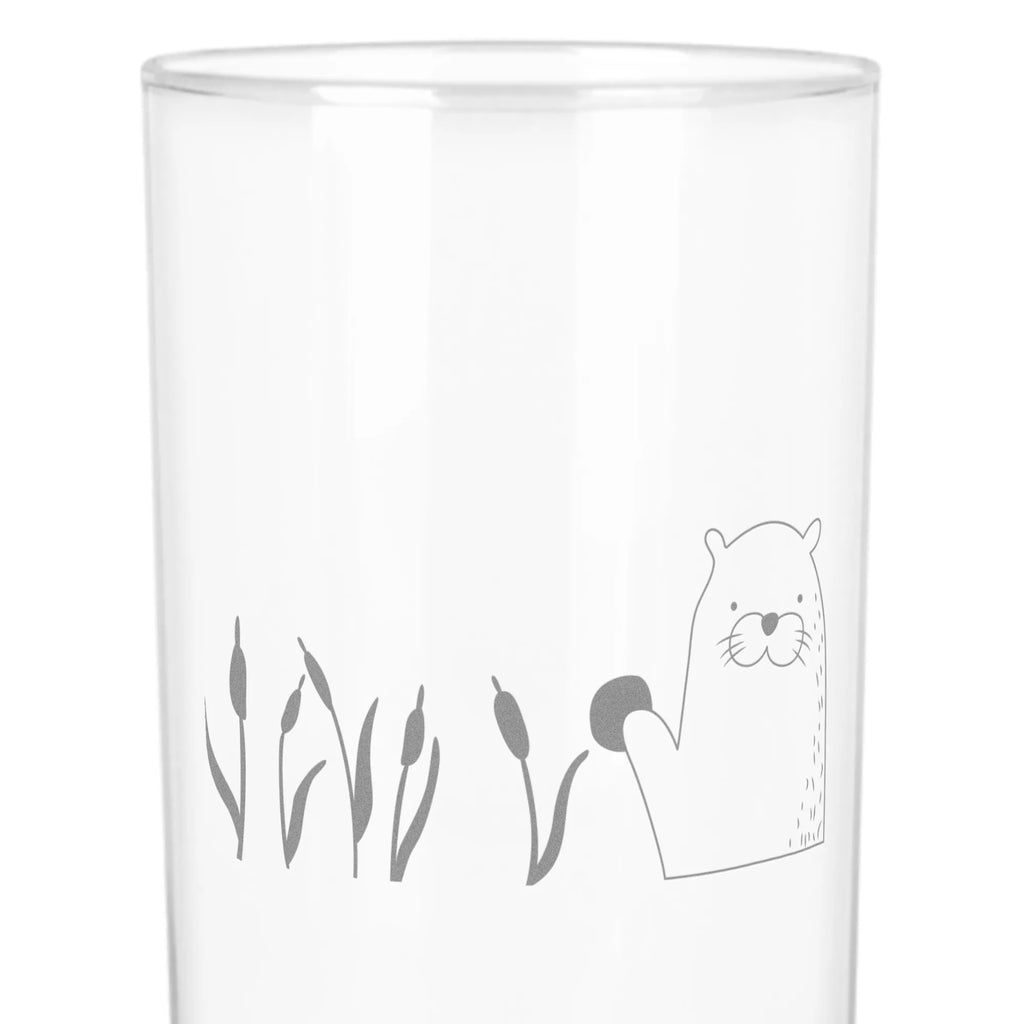 Wasserglas Otter mit Stein Wasserglas, Glas, Trinkglas, Wasserglas mit Gravur, Glas mit Gravur, Trinkglas mit Gravur, Otter, Fischotter, Seeotter, Otter Seeotter See Otter