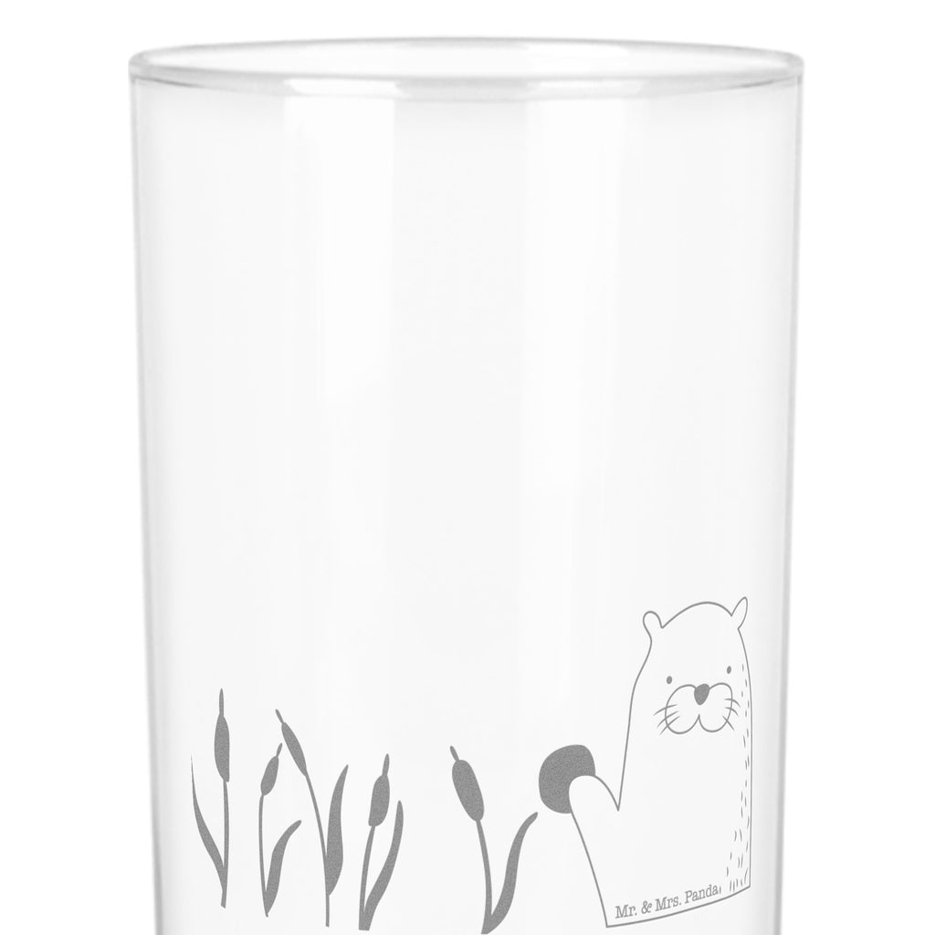 Wasserglas Otter mit Stein Wasserglas, Glas, Trinkglas, Wasserglas mit Gravur, Glas mit Gravur, Trinkglas mit Gravur, Otter, Fischotter, Seeotter, Otter Seeotter See Otter