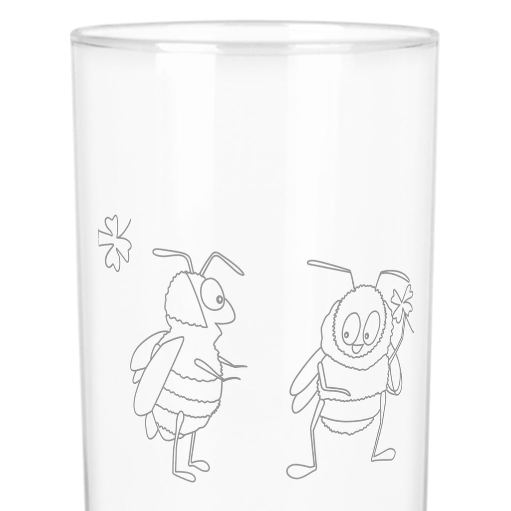 Wasserglas Hummeln mit Kleeblatt Wasserglas, Glas, Trinkglas, Wasserglas mit Gravur, Glas mit Gravur, Trinkglas mit Gravur, Tiermotive, Gute Laune, lustige Sprüche, Tiere, Hummel, Biene, Spruch positiv, Biene Deko, Spruch schön, glücklich sein, glücklich werden, Spruch fröhlich