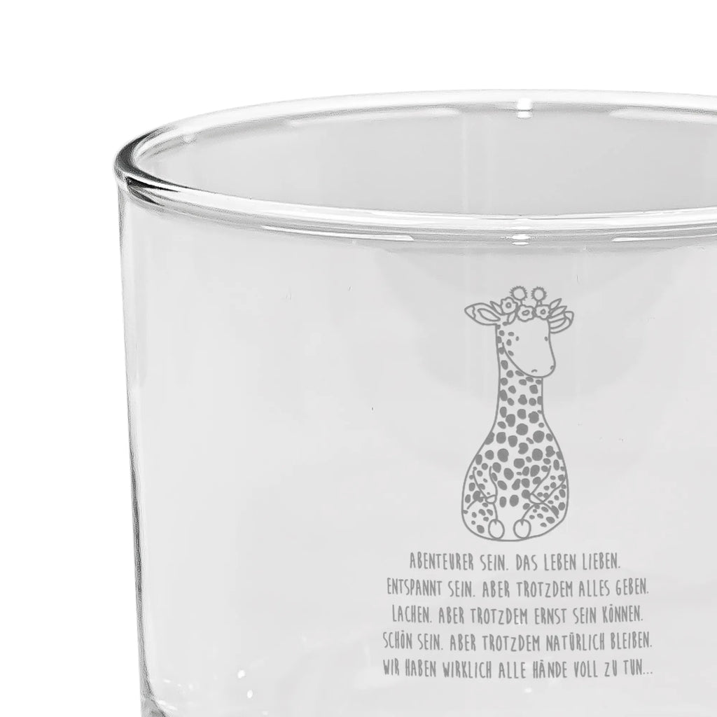 Personalisiertes Gin Glas Giraffe Blumenkranz Personalisiertes Ginglas, Personalisiertes Gin Glas, Personalisiertes Gin Glas mit Gravur, Personalisiertes Gin Glas mit Spruch, Personalisiertes Gin Glas mit Sprüchen, Ginglas mit Wunschtext, Afrika, Wildtiere, Giraffe, Blumenkranz, Abenteurer, Selbstliebe, Freundin