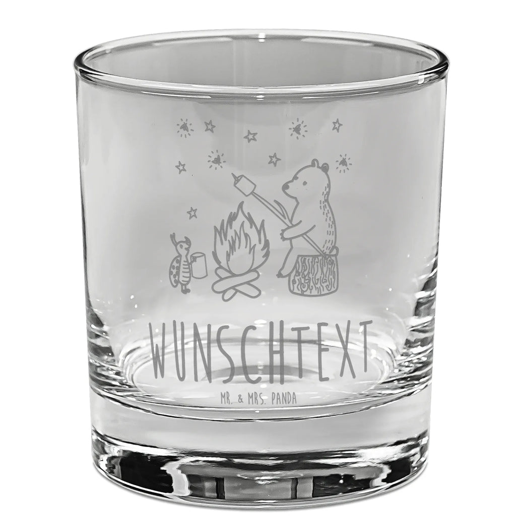 Personalisiertes Gin Glas Bär & Marienkäfer Lagerfeuer Personalisiertes Ginglas, Personalisiertes Gin Glas, Personalisiertes Gin Glas mit Gravur, Personalisiertes Gin Glas mit Spruch, Personalisiertes Gin Glas mit Sprüchen, Ginglas mit Wunschtext, Bär, Teddy, Teddybär, Lagerfeuer