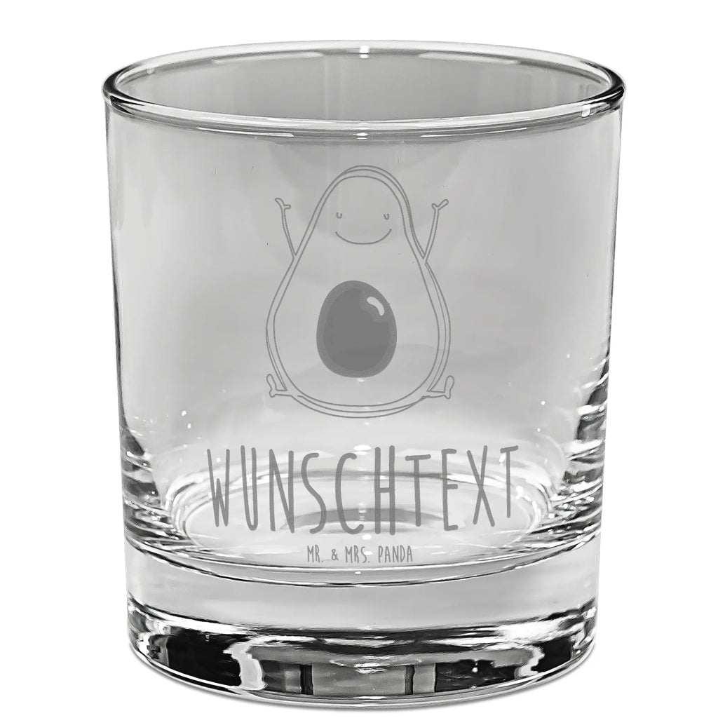 Personalisiertes Gin Glas Avocado Happy Personalisiertes Ginglas, Personalisiertes Gin Glas, Personalisiertes Gin Glas mit Gravur, Personalisiertes Gin Glas mit Spruch, Personalisiertes Gin Glas mit Sprüchen, Ginglas mit Wunschtext, Avocado, Veggie, Vegan, Gesund, Chaos