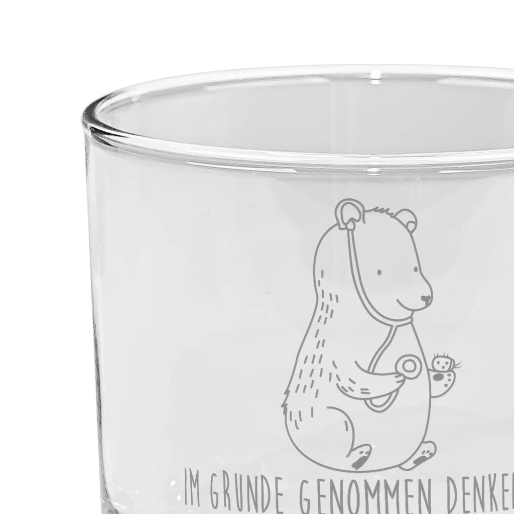 Ginglas Bär Arzt Ginglas, Gin Glas, Gin Glas mit Gravur, Ginglas mit Spruch, Gin Glas mit Sprüchen, Bär, Teddy, Teddybär, Arzt, Ärztin, Doktor, Professor, Doktorin, Professorin