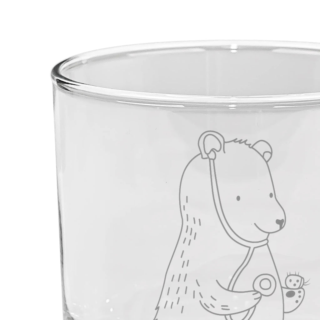 Ginglas Bär Arzt Ginglas, Gin Glas, Gin Glas mit Gravur, Ginglas mit Spruch, Gin Glas mit Sprüchen, Bär, Teddy, Teddybär, Arzt, Ärztin, Doktor, Professor, Doktorin, Professorin