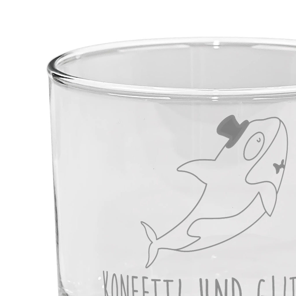 Ginglas Orca Zylinder Ginglas, Gin Glas, Gin Glas mit Gravur, Ginglas mit Spruch, Gin Glas mit Sprüchen, Meerestiere, Meer, Urlaub, Narwal, Glitter, Konfetti, Glitzer, Geburtstag, Feier, Fete, Fest, Glückwunsch, Orca