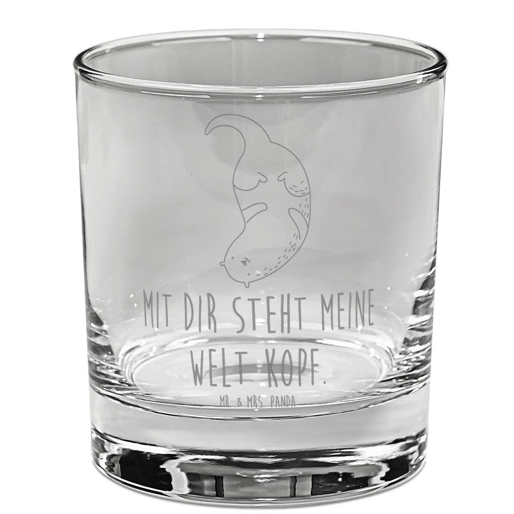 Ginglas Otter kopfüber Ginglas, Gin Glas, Gin Glas mit Gravur, Ginglas mit Spruch, Gin Glas mit Sprüchen, Otter, Fischotter, Seeotter, Otter Seeotter See Otter