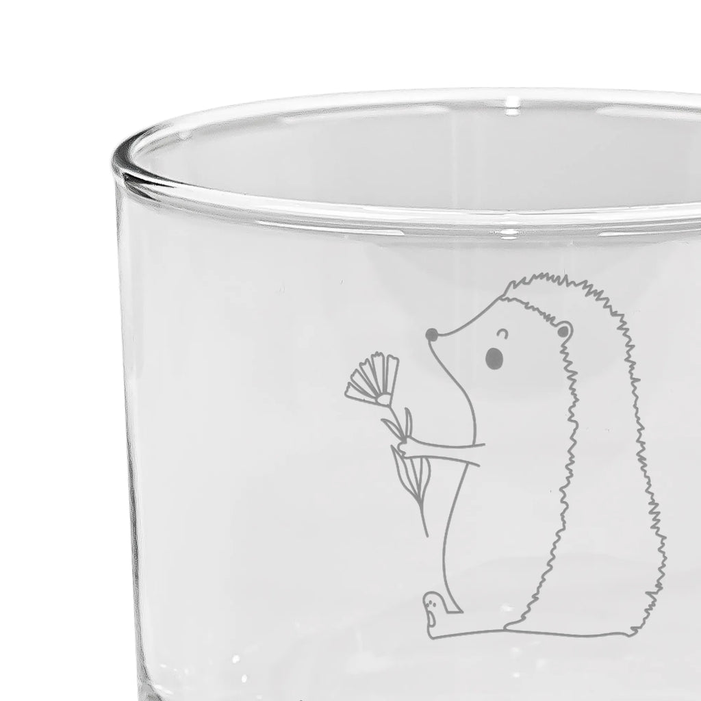 Ginglas Igel mit Blume Ginglas, Gin Glas, Gin Glas mit Gravur, Ginglas mit Spruch, Gin Glas mit Sprüchen, Tiermotive, Gute Laune, lustige Sprüche, Tiere, Igel, Gute Besserung, Genesungswünsche, Krankheit, Krankenhaus, krank, Besuch